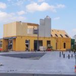 Construction en CLT pour le bâtiment les Tourelles. une réalisation de AVLN